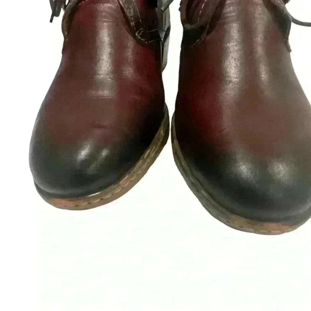 Pikolinos Zaragoza Women's Red Mahogany Ankle Boots Lace Up  Size 39/ 8.5-9 - Picture 7 of 12
